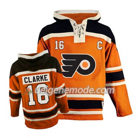 Herren Eishockey Philadelphia Flyers Bobby Clarke 16 Oranssi Sawyer Hooded Sweatshirt